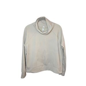 RBX women’s taupe, mock neck, textured sweatshirt, size medium